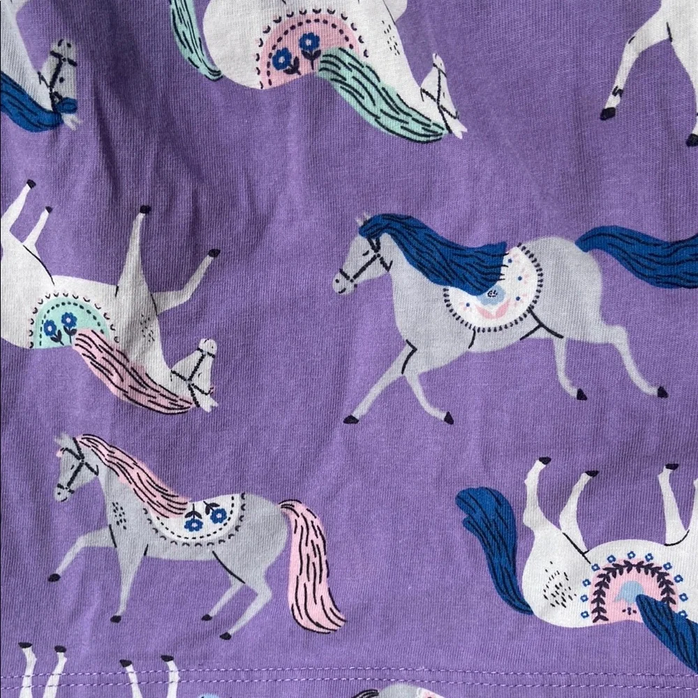 Hanna Andersson Purple Stripe & Unicorn Twirl Dress